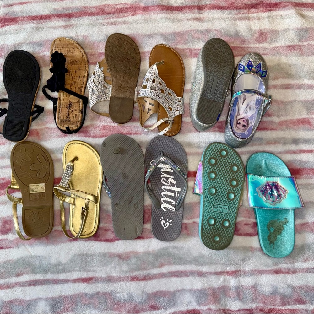 Kids Sandals Collection - 6 pairs sz13